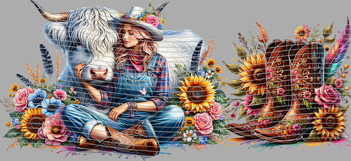 16oz Sunflower Girl-SU-173